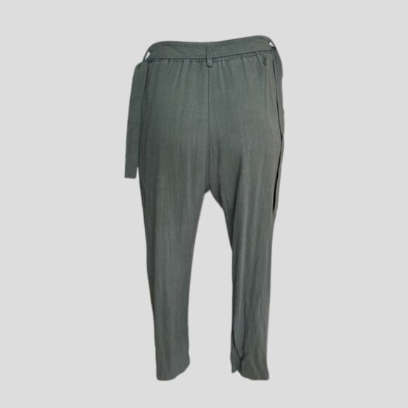 Dagg & Stacey Ivy Ivara Hig Rise Tapered Leg Pull On Tie Waist Ankle Pants - Picture 5 of 13